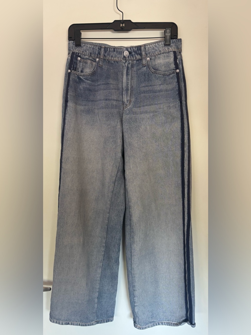 rag & bone rb Miramar Wide Leg Track Jeans in Coney size Medium - Picture 4 of 9
